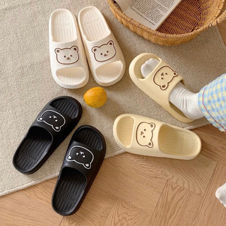 Dép nữ XIXITIAO bằng EVA mềm mại chống trượt in họa tiết gấu dễ thương