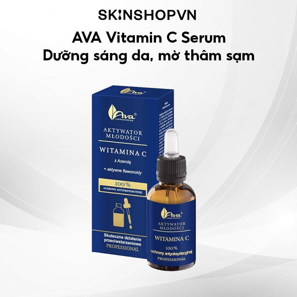 Tinh Chất AVA Vitamin C Youth Activator Serum Dưỡng Sáng, Đều Màu Da, Mờ Thâm Sạm 30ml