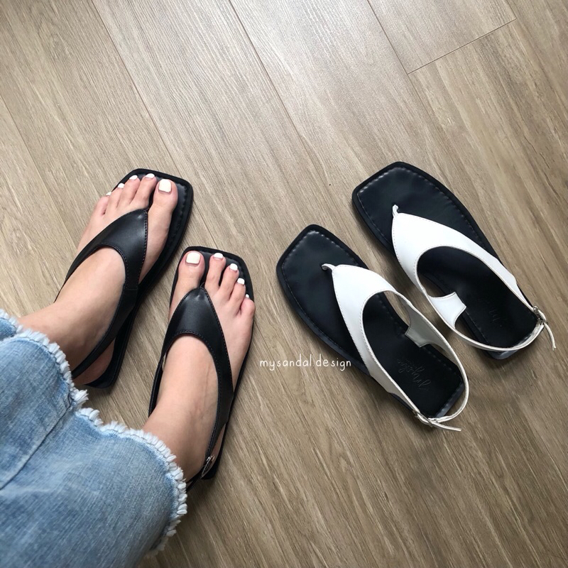 Giày sandals Hàn đế vuông