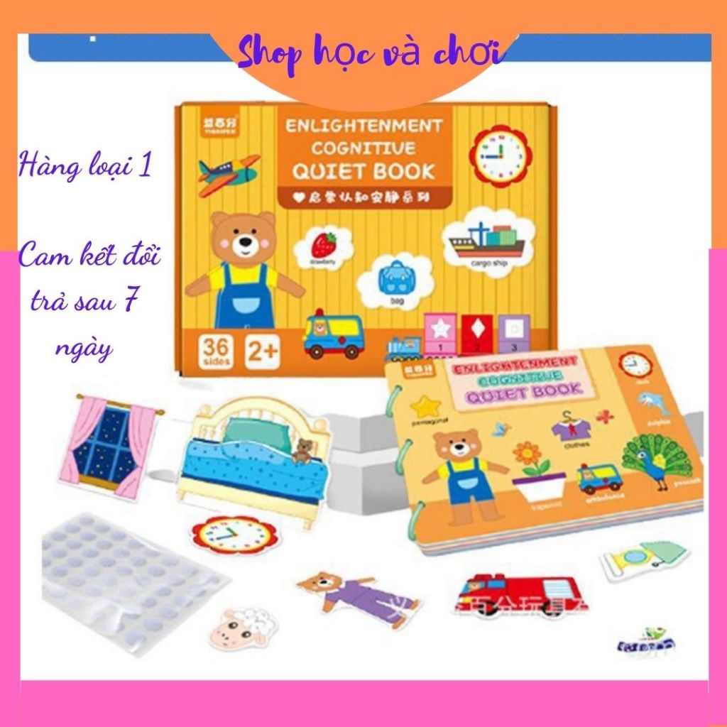 Học liệu bóc dán MONTESSORI 17 chủ đề, đồ chơi giáo dục sớm cho bé