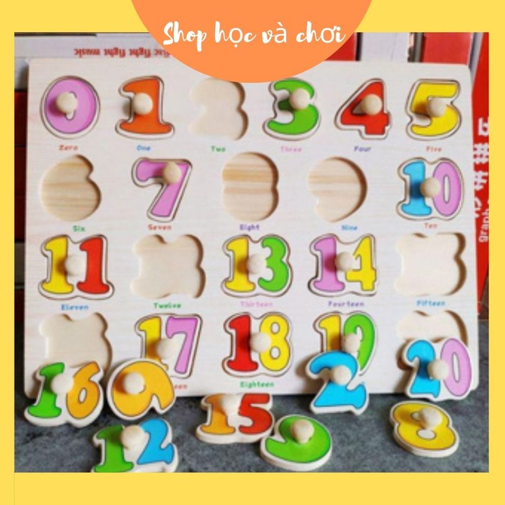 Bảng Núm Gỗ Benrikids Chủ Đề 20 Số Đếm Cho Bé Vừa Học Vừa Chơi giúp bé phát triển trí thông minh