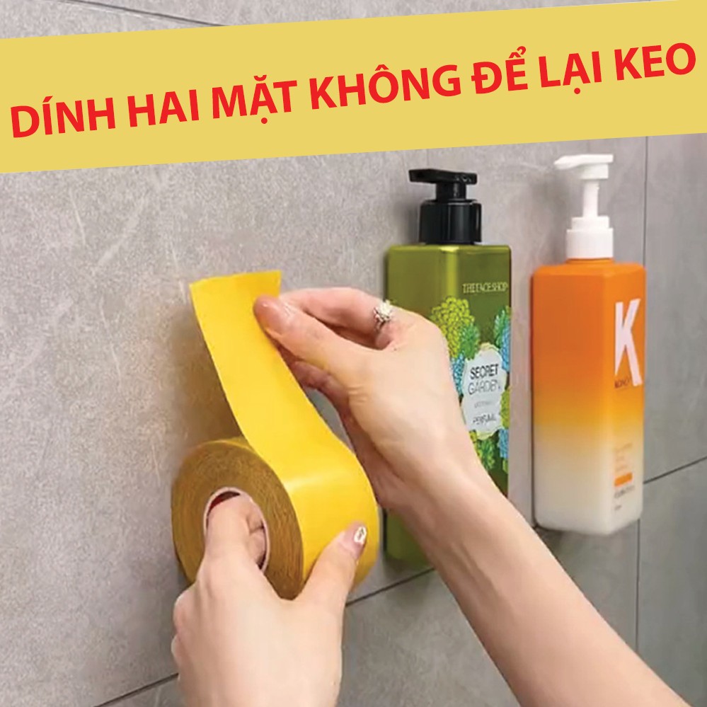Cuộn 18m Băng Keo 2 Mặt Vải Lưới Siêu Dính - Băng Keo Siêu Dính Không Để lại Vết Keo