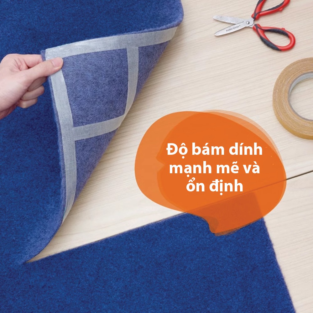 Cuộn 18m Băng Keo 2 Mặt Vải Lưới Siêu Dính - Băng Keo Siêu Dính Không Để lại Vết Keo