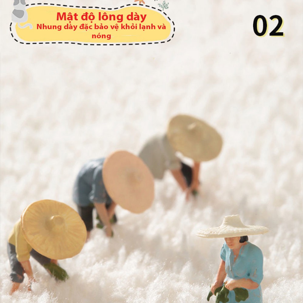 Thảm Lau Chân Lông Cừu 40x60cm  - Thảm Chùi Chân Trải Sàn Nhà Thấm Hút Nước