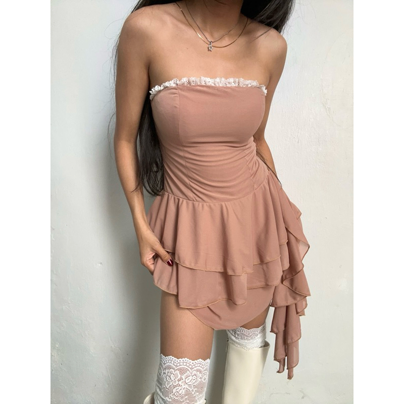 Đầm xoè 3 tầng có quần yeuem