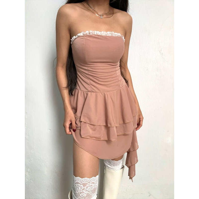Đầm xoè 3 tầng có quần yeuem