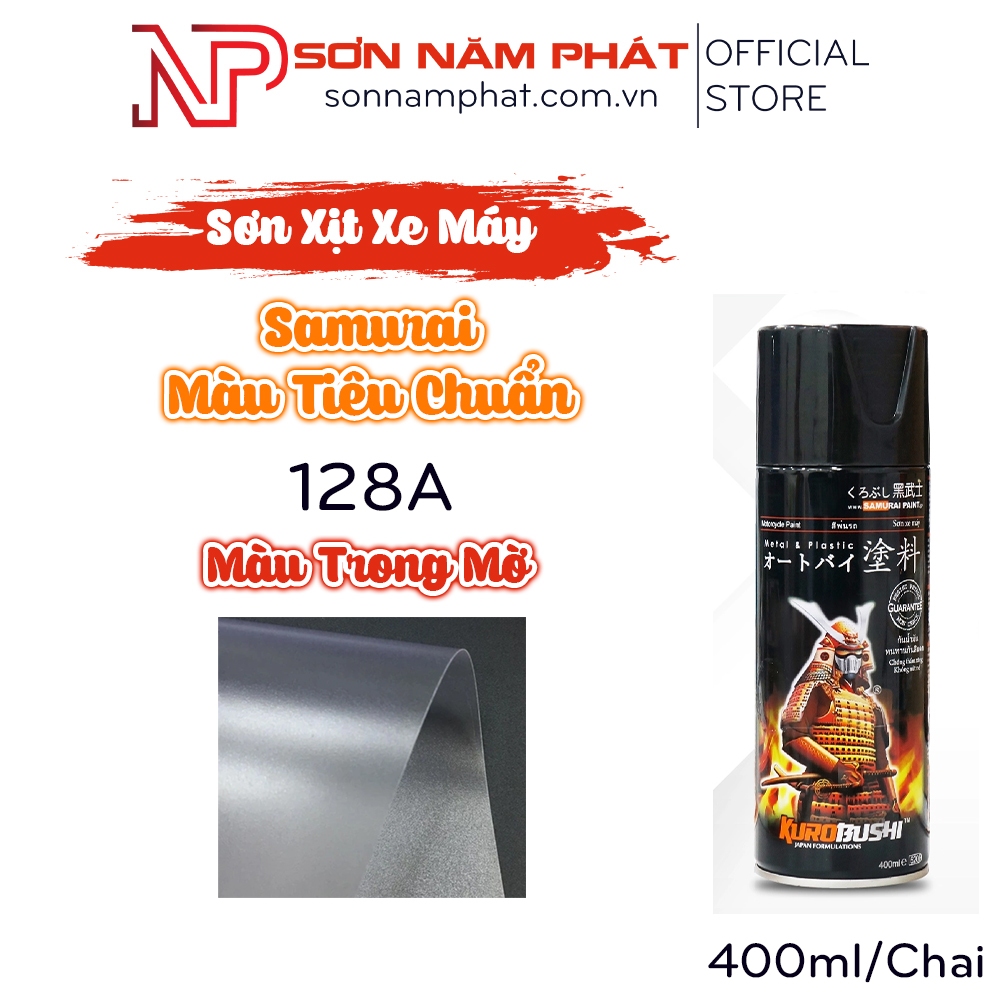 Sơn Xịt Samurai Màu Tiêu Chuẩn 128A Màu Trong Mờ