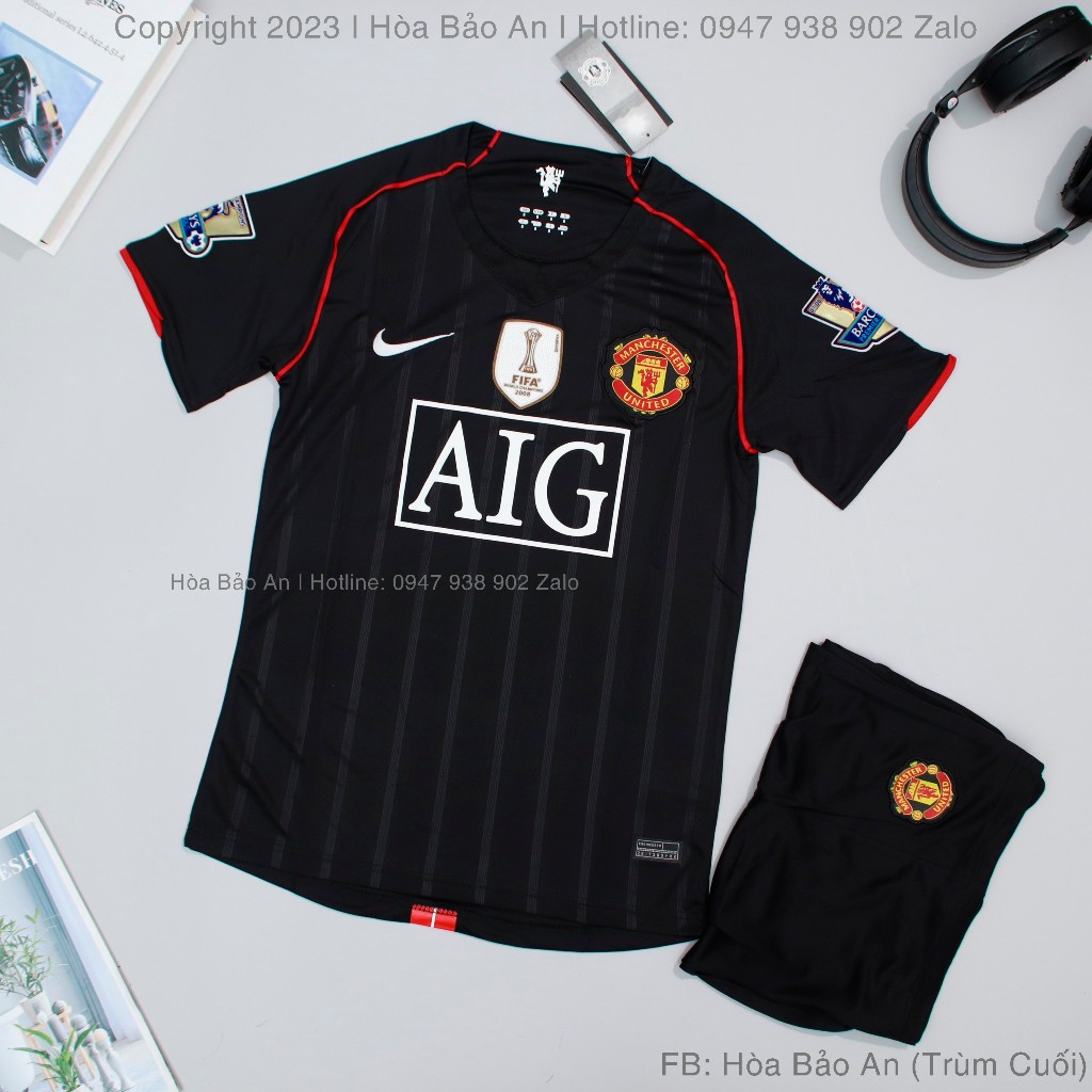 Bộ Quần Áo Bóng Đá CLB Manchester United 2008/2003/2004 - Áo MU AIG 2008 - Vodafone 2003/2004