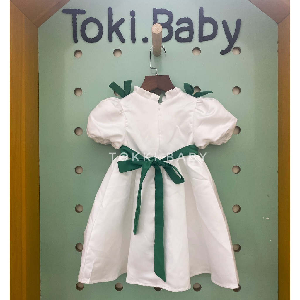 Váy tiểu thư taffa trắng cho bé gái VML020