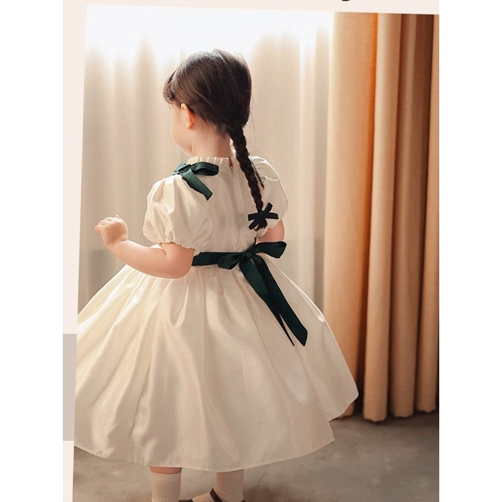 Váy tiểu thư taffa trắng cho bé gái VML020