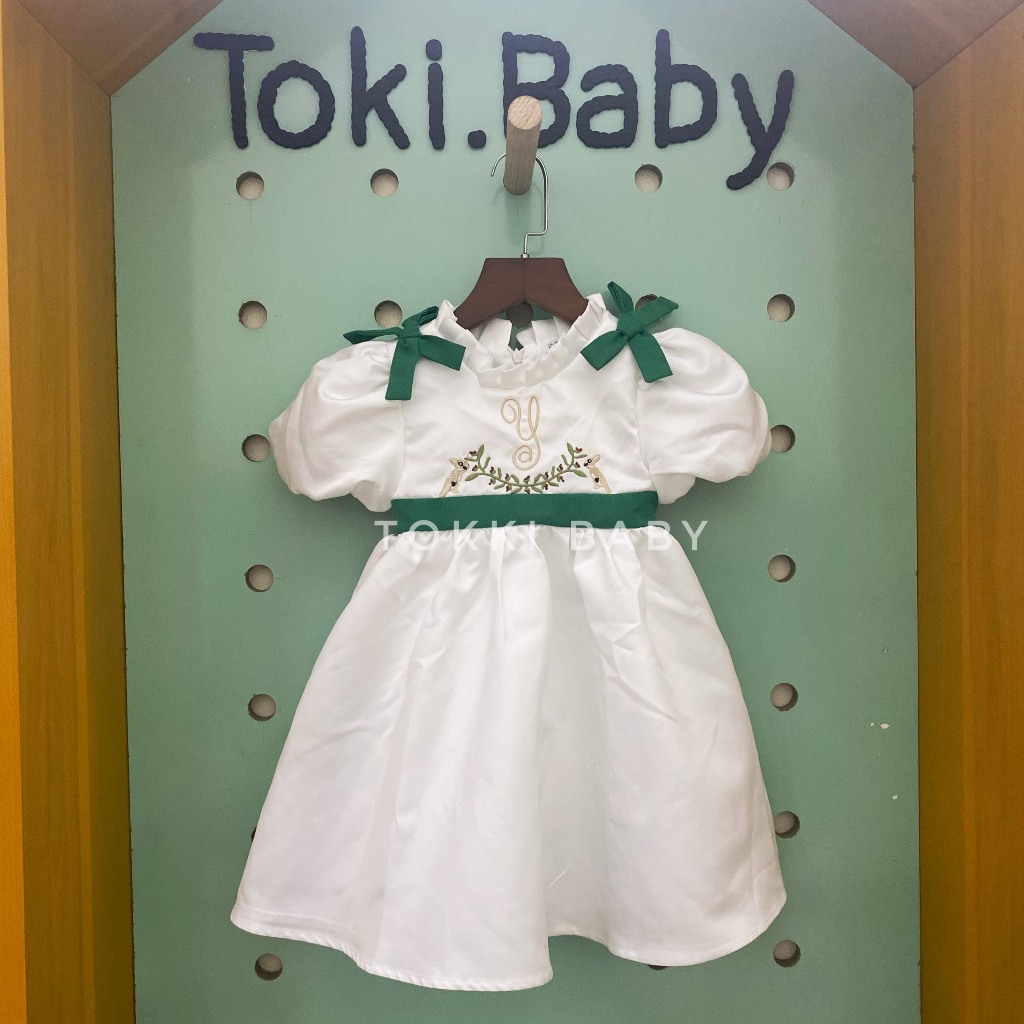 Váy tiểu thư taffa trắng cho bé gái VML020
