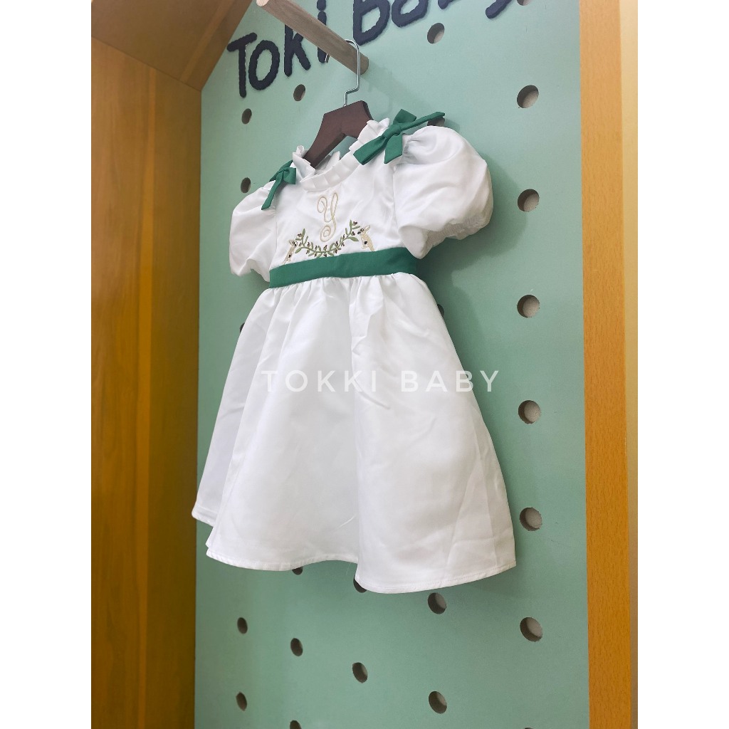 Váy tiểu thư taffa trắng cho bé gái VML020