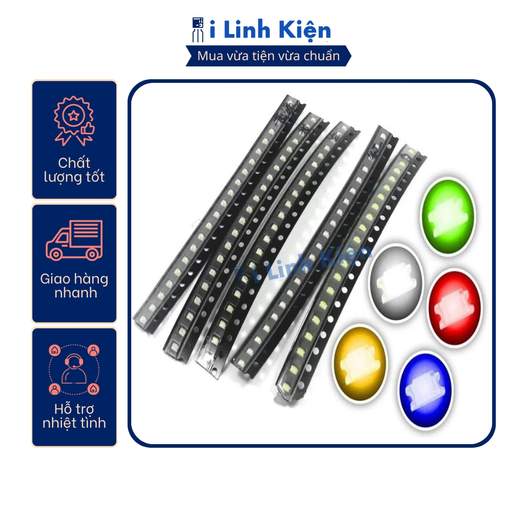 LED dán 1206 đủ các màu 10 chiếc