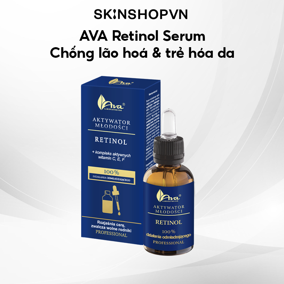 Tinh chất AVA Retinol Serum Chống lão hoá - Dưỡng sáng - Trẻ hóa làn da 30mL