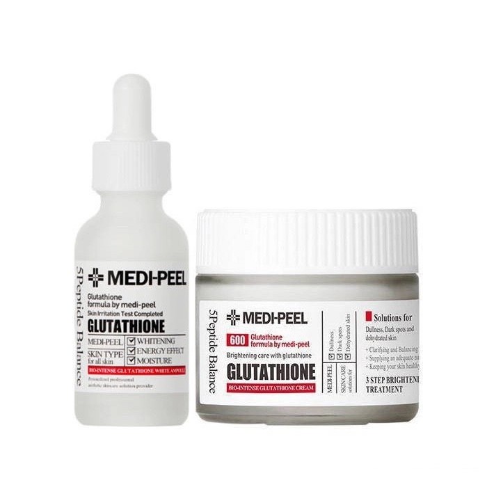 Combo Serum và Kem Dưỡng Dưỡng Trắng MEDIPEEL Glutathione 600 White