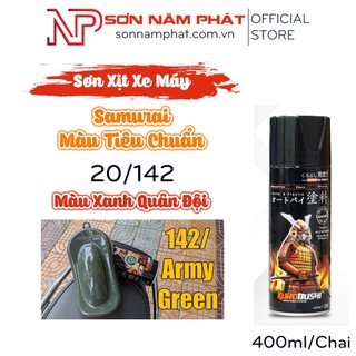 Sơn xịt samurai màu tiêu chuẩn 20/142 màu xanh quân đội