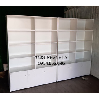 Kệ trưng bày mỹ phẩm nhựa đài loan 123x170x31 trắng(TPHCM)