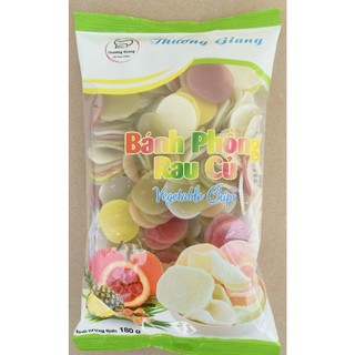 Bánh phồng tôm rau củ , bánh phồng rau củ thương giang 180g và 90g, bánh phồng tôm rau củ thương giang nhiêu màu sắc