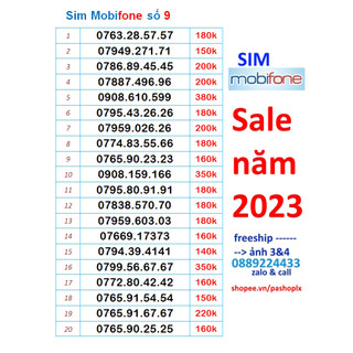 Sim Mobifone số đẹp 9