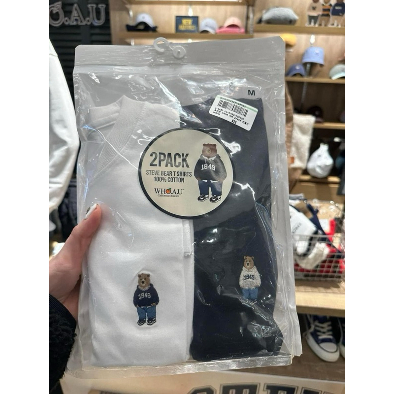 Áo thun Who.Au basic chính hãng Hàn Quốc