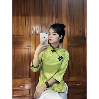 SET ĐỒ LAM ĐI CHÙA # MẪU SẨM GẤM - ÁO LẺ DÀNH CHO NỮ