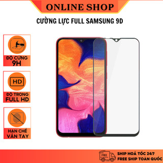 Kính cường lực full màn samsung A10, A10s, A20, A30, A50, A50s, A70, A80, A90, A7 2018, A9 2018, J4 plus, J6 plus, M20