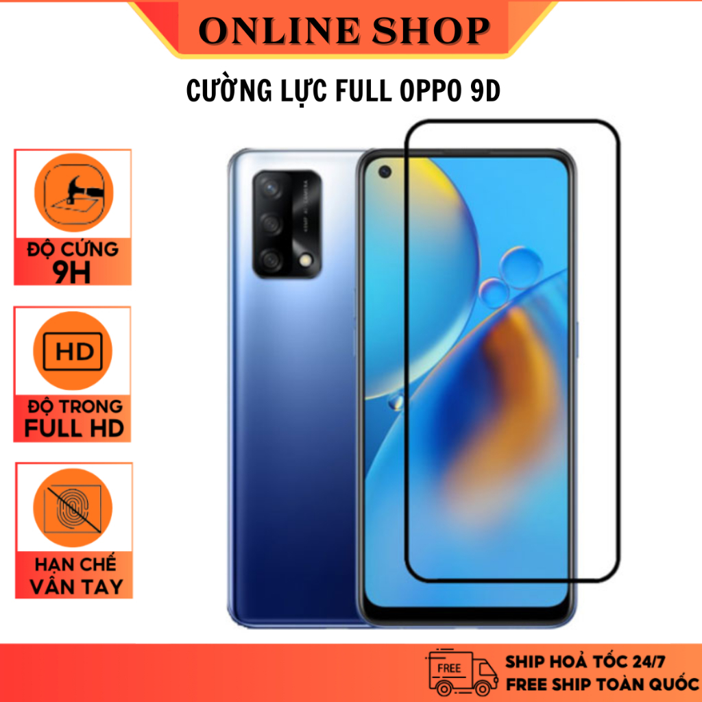 Kính cường lực full cho oppo reno 2f 2 A9 A5 2020 K3 F11PRO F11 F9 F7 A7 A5S A3S A1K F5 F3 FULL 9D 10D 11D