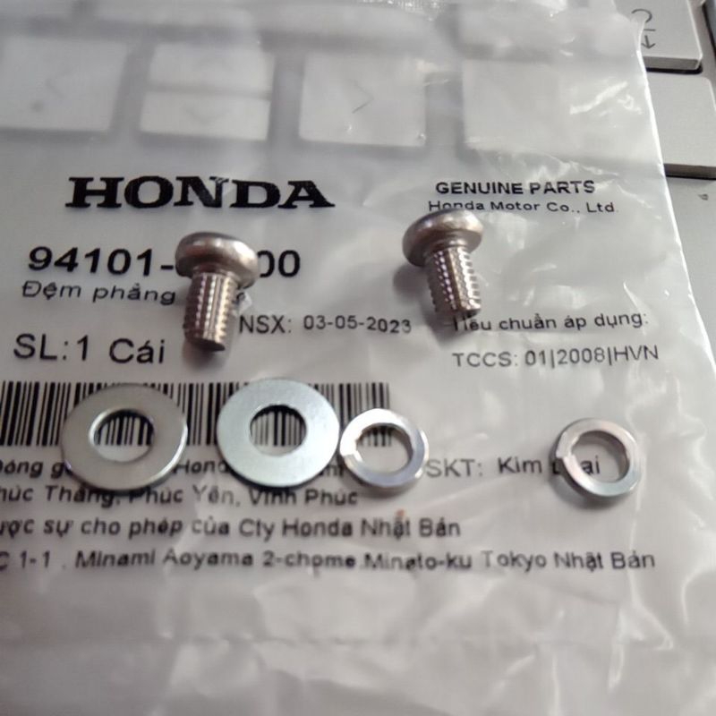 Bộ Ốc Bắt Che Nóng Cổ Pô 6 Chi Tiết HonDa Chính Hãng