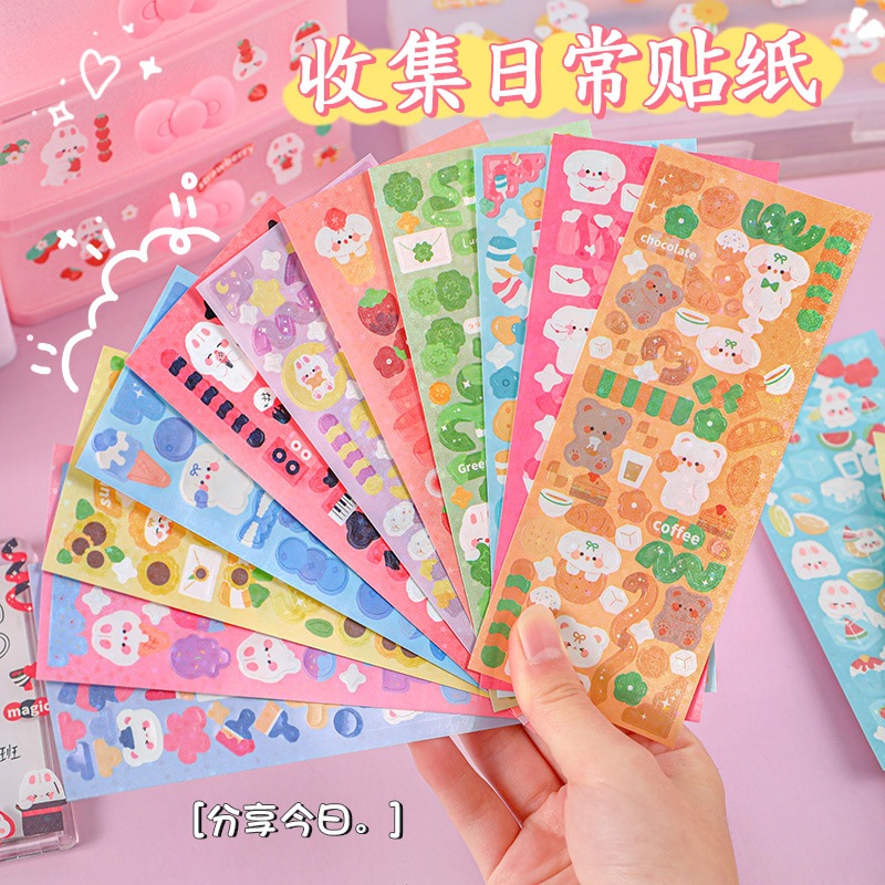 Set 1 tấm hình dán sticker hoạt hình cute đáng yêu hoạt chống nước dán laptop, điện thoại, đàn guitar, mũ bảo hiểm, vali