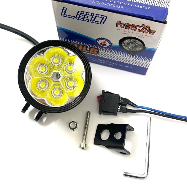 Đèn Led trợ sáng l6 mini 3 chế độ.Bảo hành 1 năm ( ánh sáng cực mạnh )