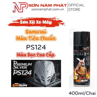 Sơn xịt samurai màu tiêu chuẩn ps124 màu bạc cao cấp