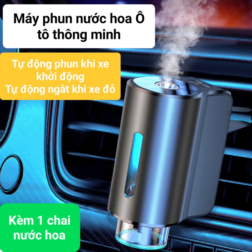 Máy khuếch tán Nước hoa ô tô gắn cửa gió & Nước hoa cao cấp AROMATHERAPY