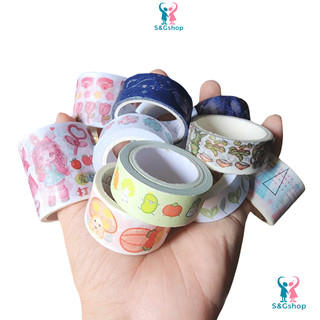 Washi tape RANDOM nhiều mẫu làm quà tặng phụ kiện