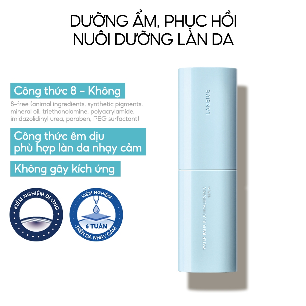 [NHẬP COSLAN3 -100K] Tinh Chất Dưỡng Ẩm Laneige Water Bank Blue HA Serum 30ml