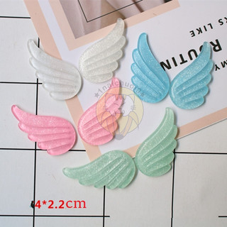 Charm đôi cánh thiên thần nhũ trong suốt trang trí toploader, vỏ ốp điện thoại, DIY