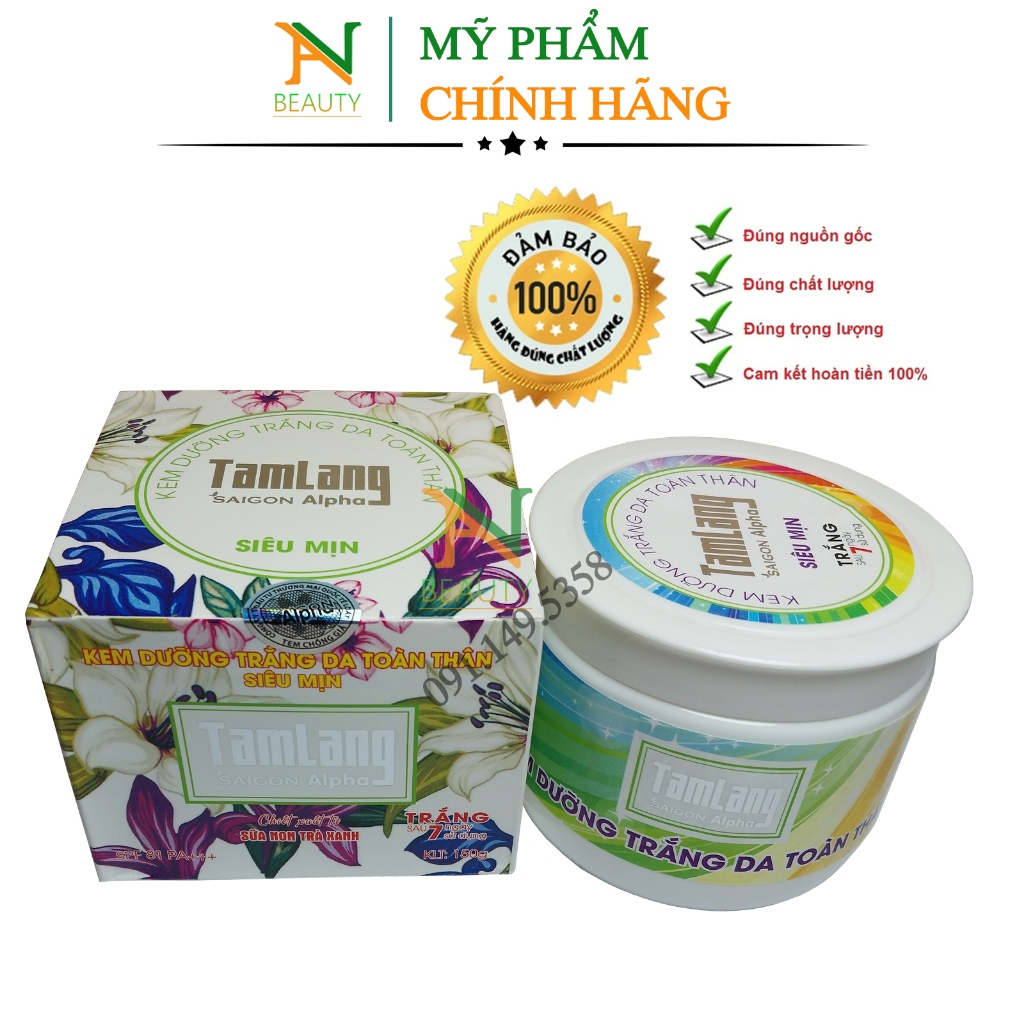 Kem Dưỡng Trắng Da Toàn Thân Tam Lang Siêu Mịn , Chiết Xuất Từ Sữa Non Trà Xanh