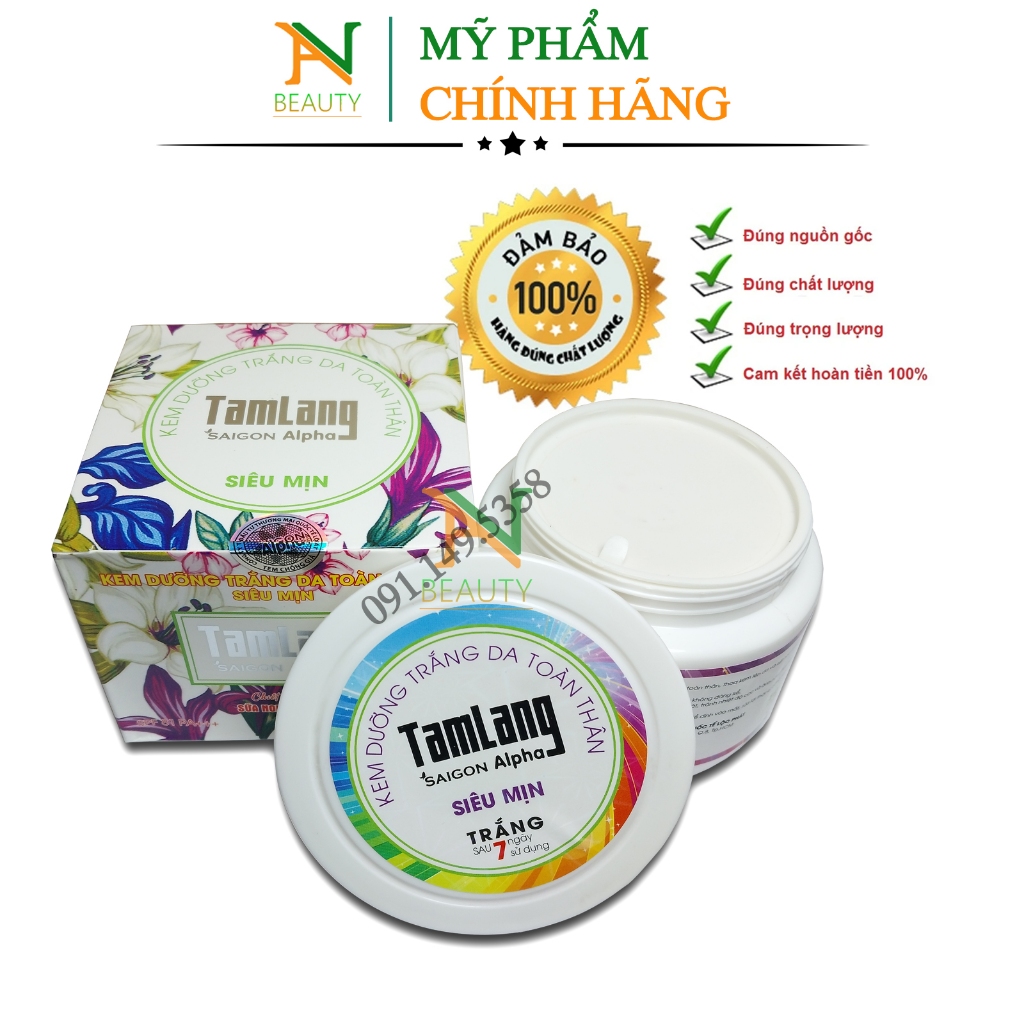 Kem Dưỡng Trắng Da Toàn Thân Tam Lang Siêu Mịn , Chiết Xuất Từ Sữa Non Trà Xanh