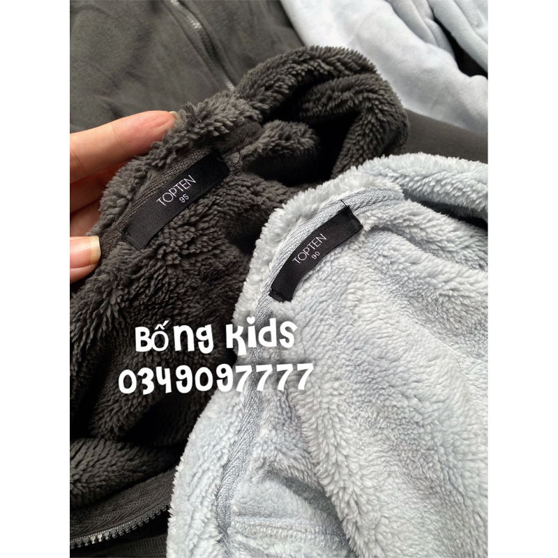 Áo Khoác Nỉ Băng Lông Nam Lót Cừu Basic Topten Man