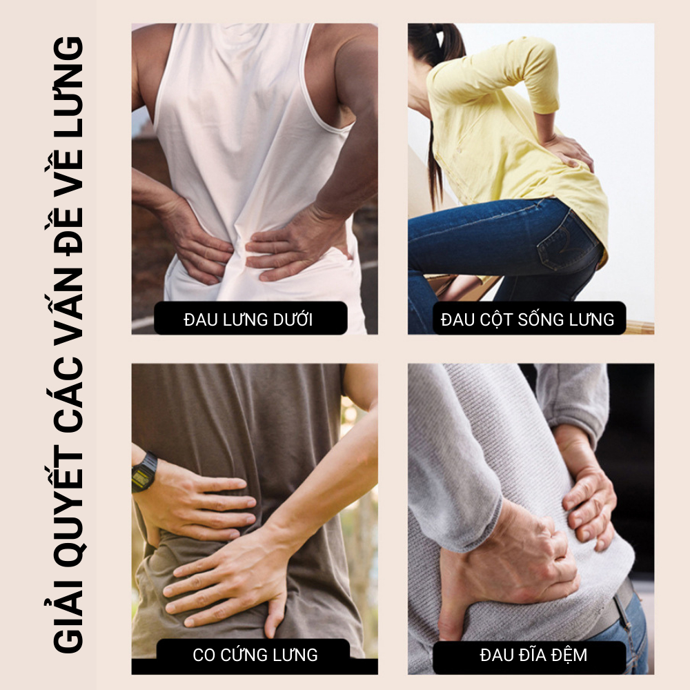 Máy massage lưng thông minh, massage rung kết hợp với xung điện EMS thư giãn vùng lưng và eo chính hãng Thiên Phúc Tâm