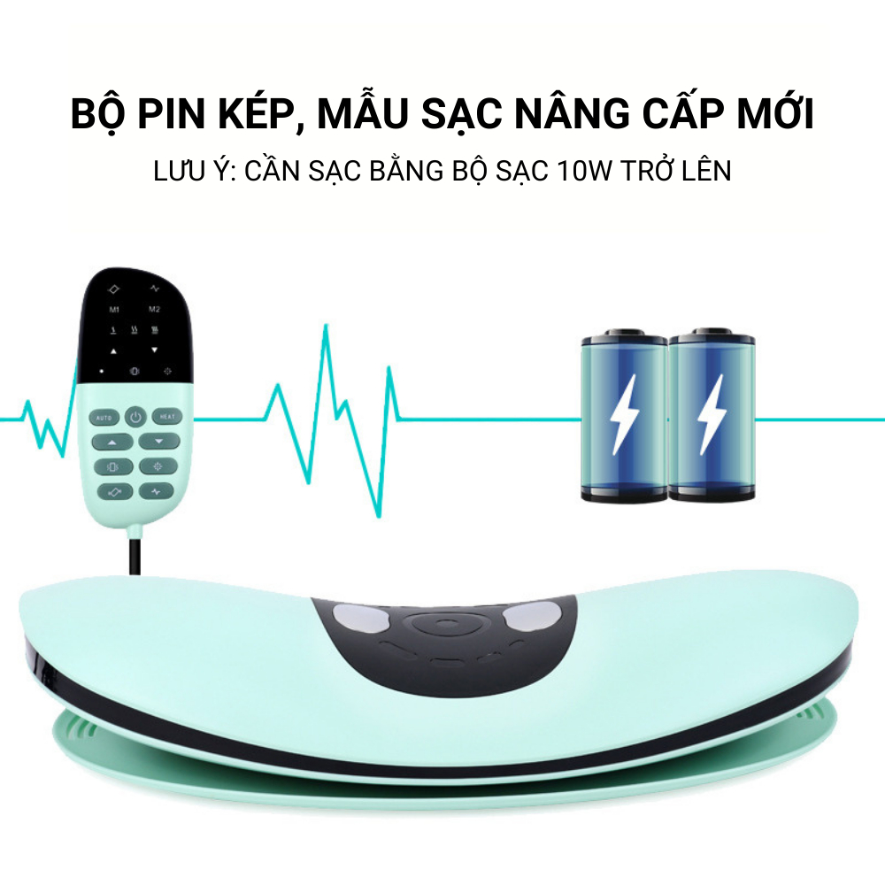 Máy massage lưng thông minh, massage rung kết hợp với xung điện EMS thư giãn vùng lưng và eo chính hãng Thiên Phúc Tâm