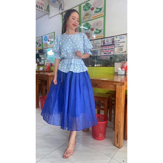 áo peplum hoa