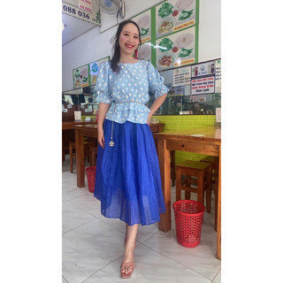 áo peplum hoa