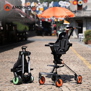 [CHÍNH HÃNG] Xe đẩy du lịch em bé AMORHOME dành cho bé từ 6- 6 tuổi siêu gọn, siêu nhẹ 5ki trọng tải đến 60kg đi máy bay