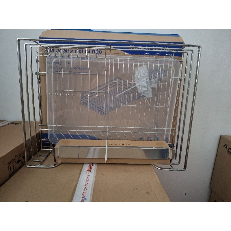 Giá kéo xoong nồi và bát đĩa đa năng, kệ kéo bát đĩa dự trữ tủ dưới Inox 304 M.D
