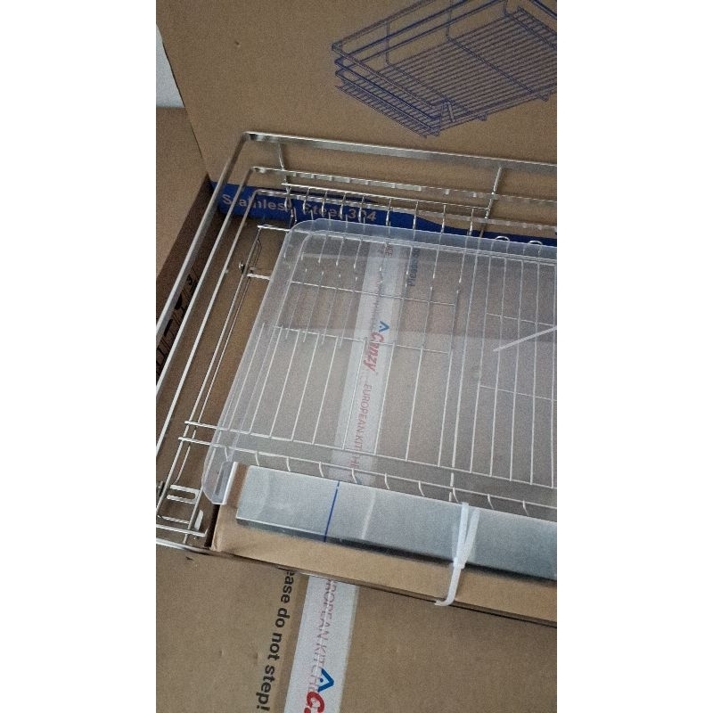 Giá kéo xoong nồi và bát đĩa đa năng, kệ kéo bát đĩa dự trữ tủ dưới Inox 304 M.D