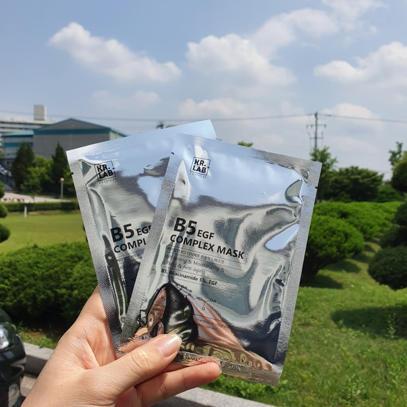 Mặt nạ Mask B5 kr.lab B5 niacinamide EGF complex mask giúp cấp ẩm dưỡng trắng phục hồi da