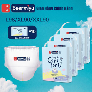 [KÈM QUÀ TẶNG ] Tã Bỉm Beermiyu Quần 2mm SIÊU MỎNG,CHỐNG THẤM, SIÊU THẤM HÚT L98/XXL90/XL90