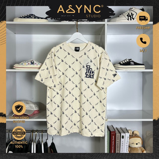 (Auth) Áo Thun New Era x MLB LA Monogram Dodgers Màu Trắng Kem | CODE: 13573975 - Async Studio Chuyên New Era Authentic