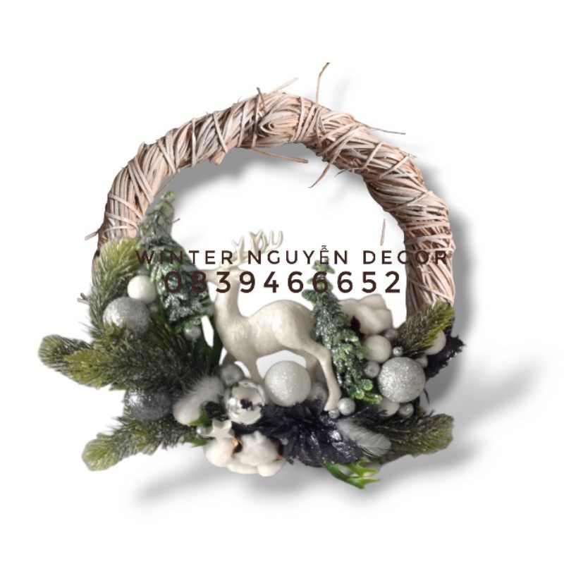 Vòng sợi gỗ làm vòng nguyệt quế trang trí