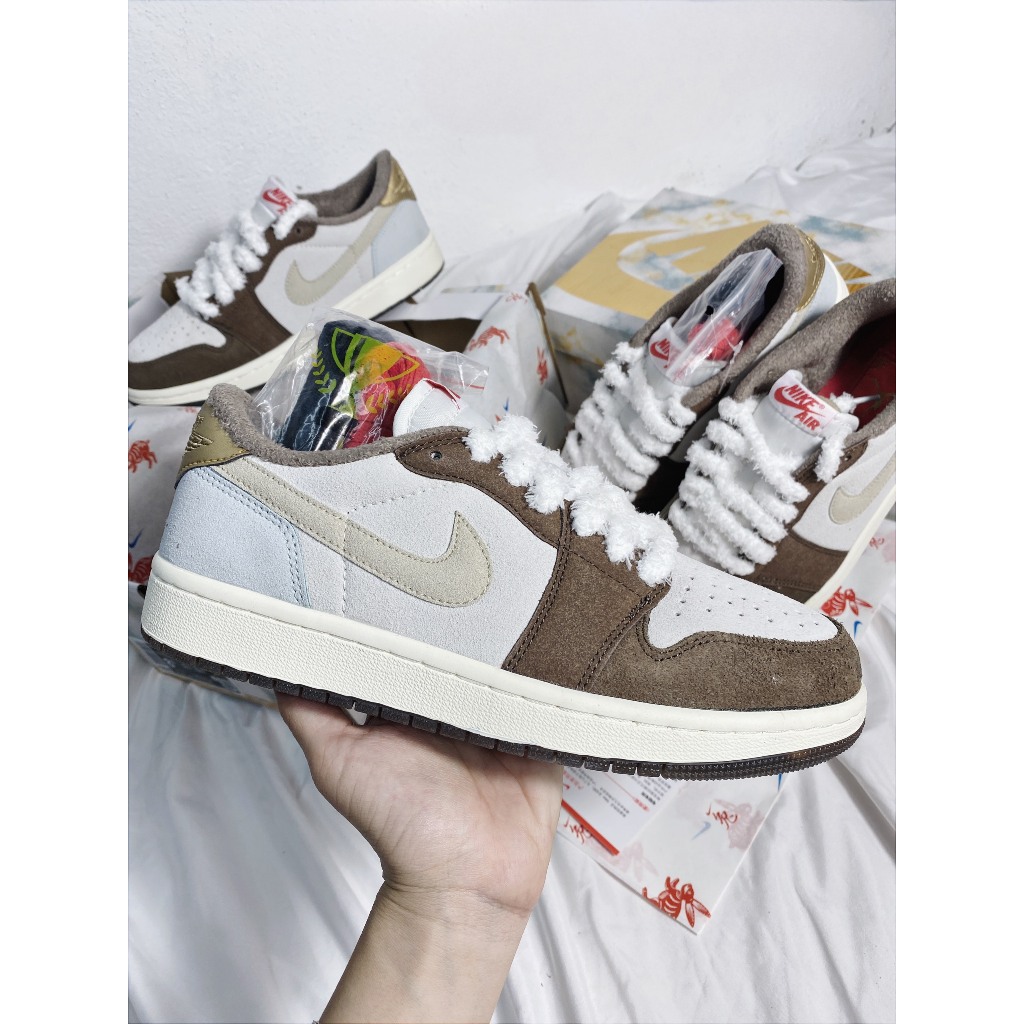 Giày Air Jordan 1 Low Year of the Rabbit Release Date, JD Thấp Cổ Nâu Cao Cấp